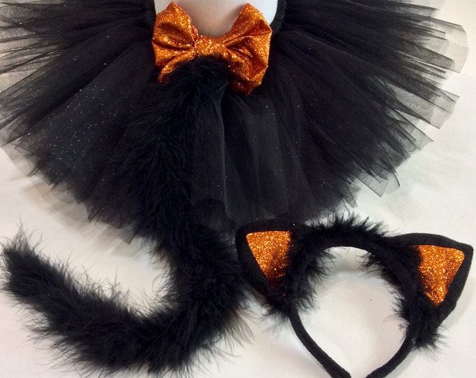 Cat Costume, Black Orange Cat Costume, Cat Costume, Baby Cat Costume, Halloween Cat Costume