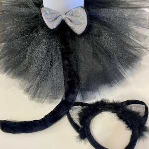 Cat costume, black cat costume,adult cat costume, baby cat costume, halloween cat costume, black cat tutu, girl cat costume, silver cat