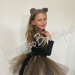 Leopard cat tutu costume, black gold cat costume, halloween costume, leopard tutu, leopard costume, baby costume, adult costume