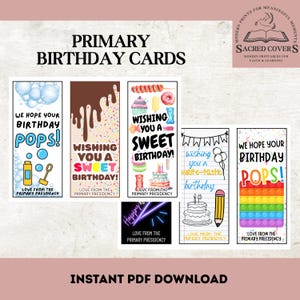 Tarjetas de cumpleaños de la Primaria SUD (descarga digital e imprimible)