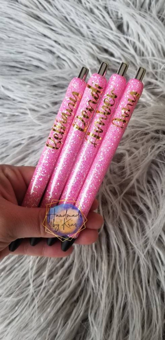 Glitter Gel Pen. Pink Glitter Gel Pen. Gold Chrome Vinyl. Etsy