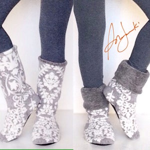 Knee high slipper boots discount
