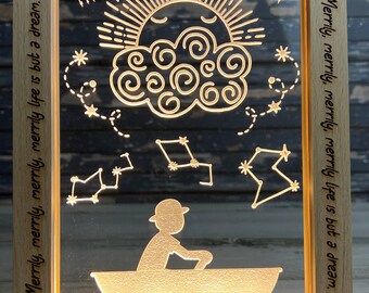 Luz de guardería, luz de noche para guardería, decoración de guardería, decoración personalizada para guardería, regalo para bebé, baby shower