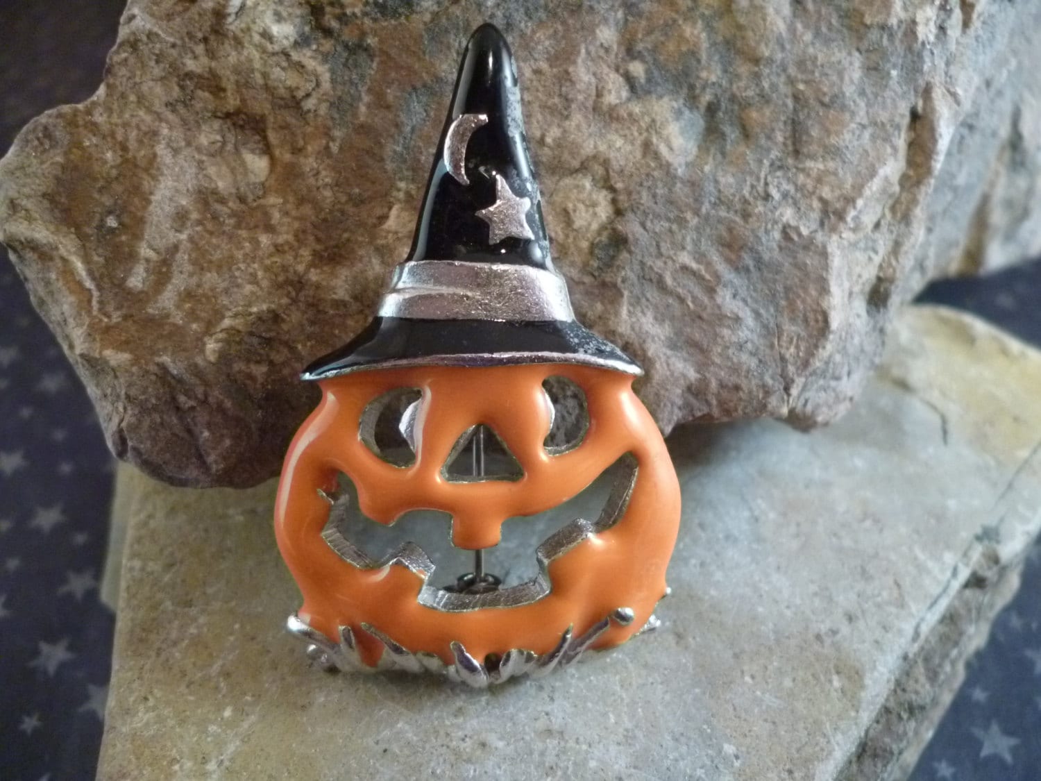 Spooky Halloween Pumpkin Witch Jack O Lantern with Star and Moon Witch ...