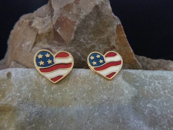Avon “Heart of America” Patriotic Pierced Earring… - image 5
