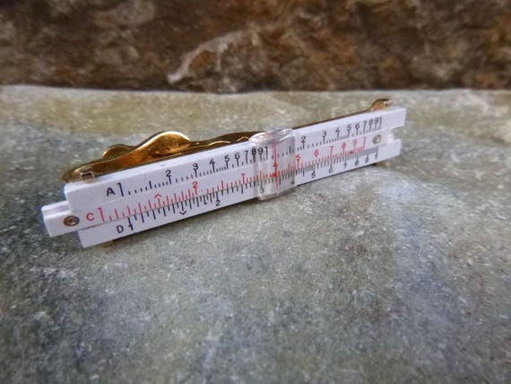 Vintage Swank Slide Rule Tie Clasp | Mid Century … - image 4