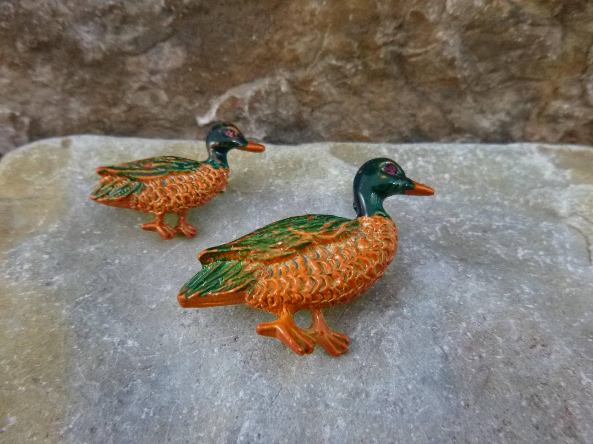 Mallard Ducks Scatter Pins Momma and Baby Duck Vintage Gerry’s Pins