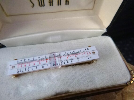 Vintage Swank Slide Rule Tie Clasp | Mid Century … - image 10