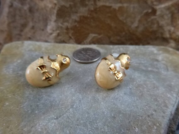 Vintage Avon “Easter Elegance” Hatching Chick Ear… - image 2