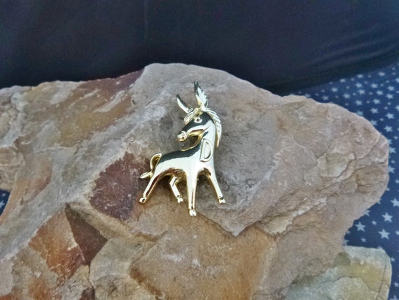 Democratic Donkey Vintage Pin | Democratic Party Affiliation Vintage New Old Stock (NOS) Pin