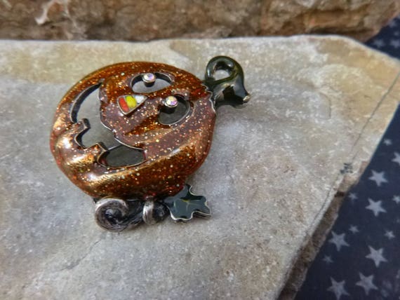 Happy Jack O Lantern Halloween Vintage Pin | Cute… - image 3