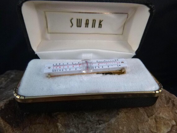 Vintage Swank Slide Rule Tie Clasp | Mid Century … - image 12