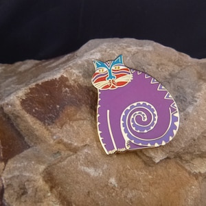 Vintage Laurel Burch “Mythical Cat” Whimsical Enamel Pin or Pendant