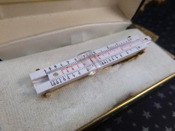 Vintage Swank Slide Rule Tie Clasp | Mid Century … - image 6