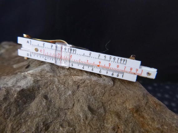 Vintage Swank Slide Rule Tie Clasp | Mid Century … - image 2