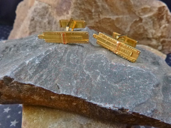 Mid Century Slide Rule Rare Find Cuff Links | Techie Software Developer Engineer Vintage Cufflinks
