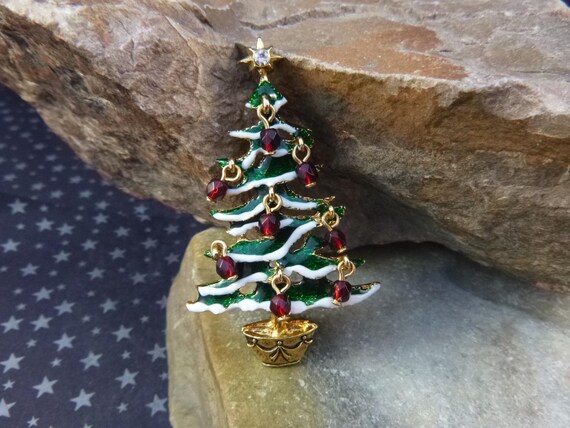 Vintage Avon Holiday Ornament Christmas Tree Vintage Pin | Book Piece