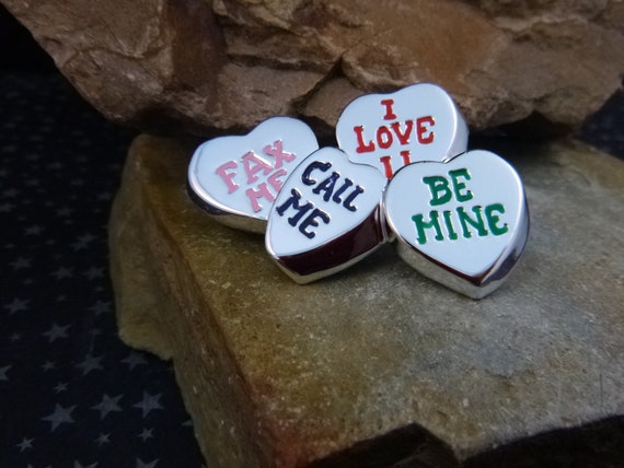 Before Texting. Whimsical Conversation Hearts for Valentine’s Day | Fax or Call Your Message of Love | Vintage Danecraft Message Pin