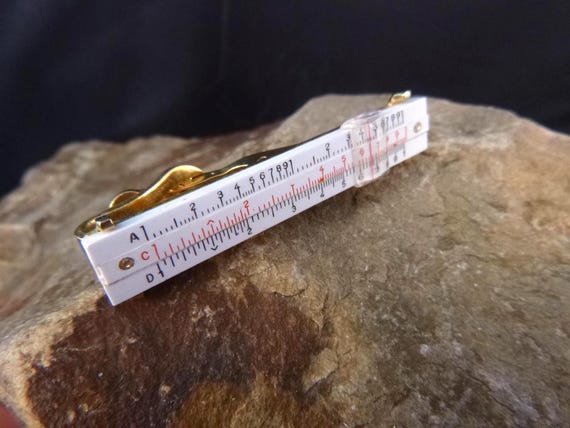 Vintage Swank Slide Rule Tie Clasp | Mid Century … - image 5