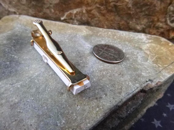 Vintage Swank Slide Rule Tie Clasp | Mid Century … - image 9