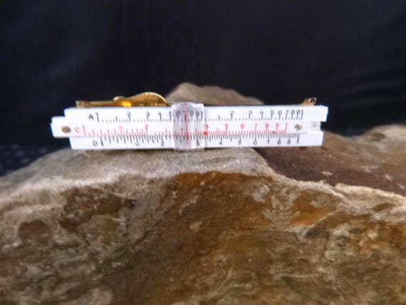 Vintage Swank Slide Rule Tie Clasp | Mid Century … - image 13