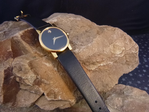 Authentic Vintage Museum Classic Movado 0604229 Black Face Ladies Watch | Original Box | Swiss Made