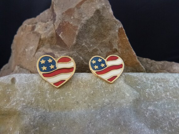 Avon “Heart of America” Patriotic Pierced Earring… - image 10