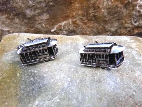Vintage Cable Car Transportation Cuff Links | Powell & Mason San Franscisco Trolly