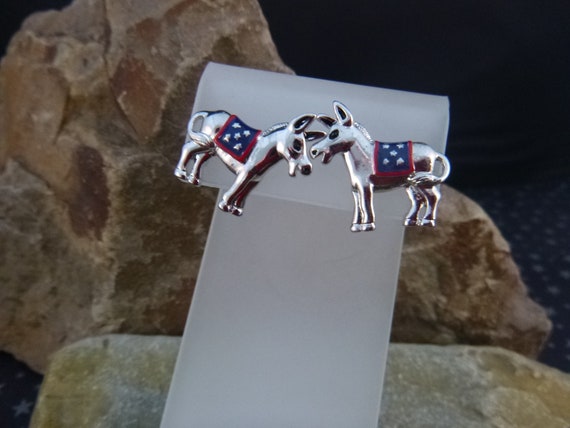 Democrat Donkey Political Vintage Pierced Earrings | Democratic Party Symbol | DEM Earrings