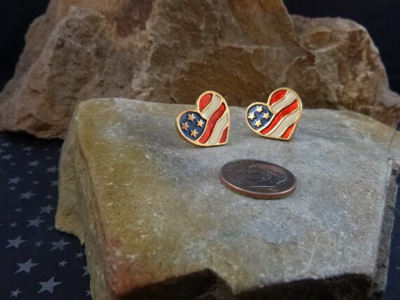 Avon “Heart of America” Patriotic Pierced Earring… - image 3