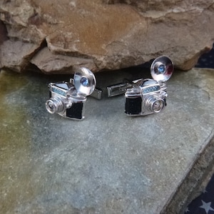 When Your Camera Wasn’t Your Phone Vintage Swank Flash Camera Cuff Links | Photo Enthusiast Camera Cufflinks
