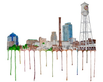 Updated Durham Skyline North Carolina