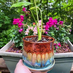 PREORDER* Copper and turquoise planter