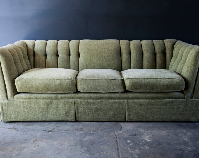 Vintage Green Sofa Couch 70s Etsy