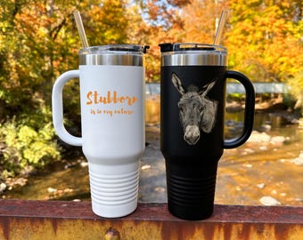 Funny Donkey Travel Mug Farmhouse Animal Lover Gift
