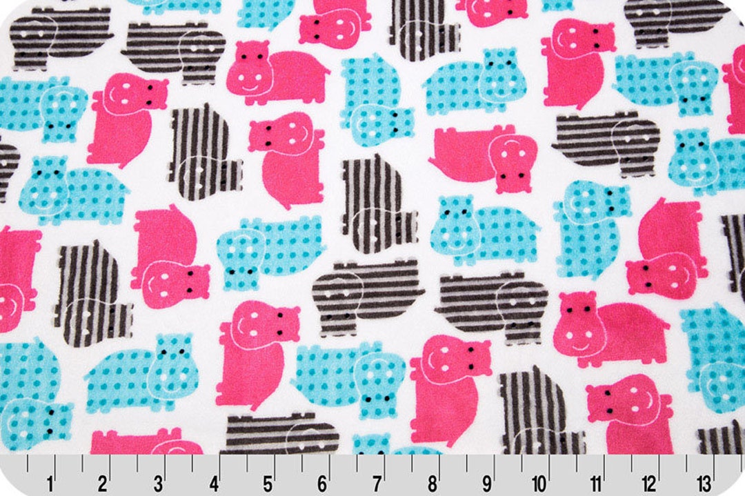 Cuddle Plush, Smooth, Shannon Fabric Hippos Etsy UK