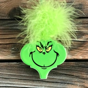 Grinch Christmas Ornament, Grinch Face Christmas Ornament, Ceramic ...