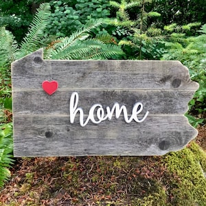 ANY STATE, FREE Shipping, Pennsylvania Wood Sign, Pennsylvania Gifts, Pennsylvania home sign, Pennsylvania Home Decor, State Home Sign