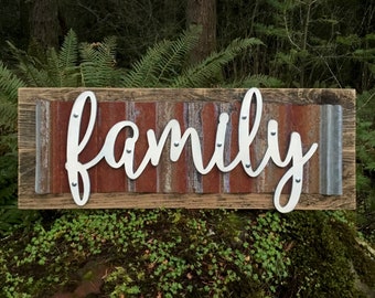 Family Sign, Family Decor, Family Room Decor, Rustic Home Decor, Rustic Wall Decor, Family Room Wall Art, Rustic Wood Signs, Family Wall Art