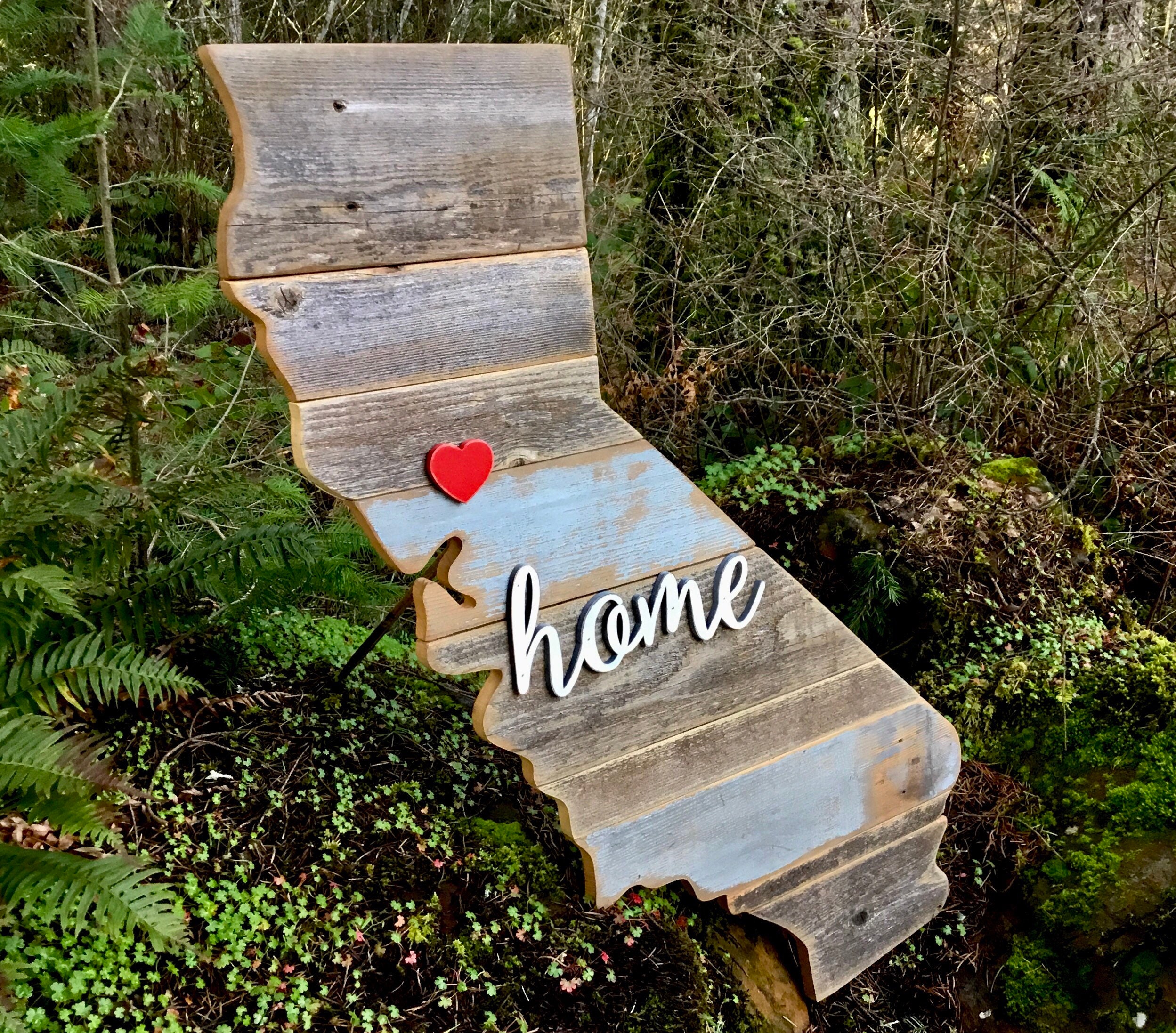 Large California Wood Sign, California Gift, Wood California State ...