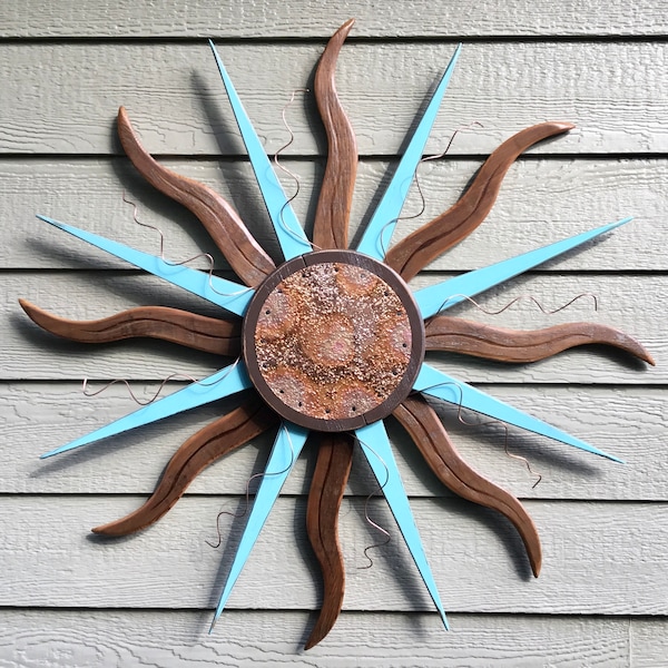 Copper Sun Wall Art Etsy