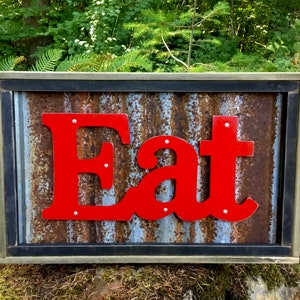 Rustic Eat Sign - Etsy