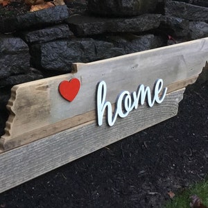 ANY STATE, FREE Shipping, Tennessee, Tennessee Wood Sign, Tennessee Decor, Tennessee State Sign, Tennessee State Home Sign, State Cutout