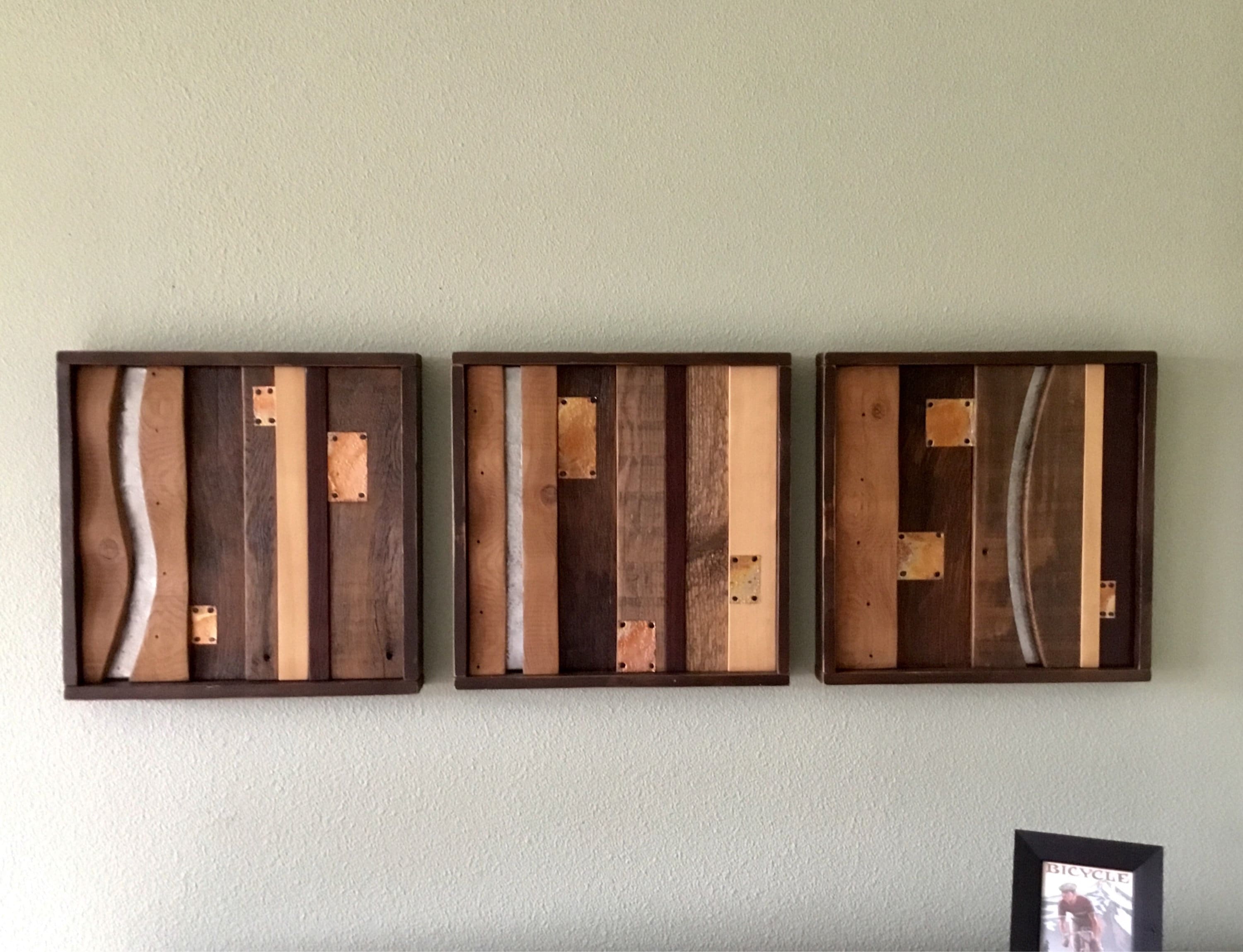 FREE SHIPPING Reclaimed Wood Wall Art Rustic Home Decor Etsy