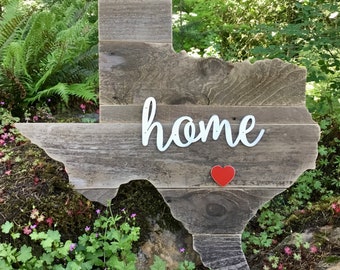 Texas Sign, State Signs, Texas Gifts, Texas Wood Wall Art, Texas Decor, State Home Sign, Texas Home Sign, ANY STATE