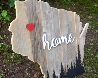 ANY STATE, FREE Shipping, Wisconsin Art, Wisconsin State Sign, Wisconsin State University, Wisconsin State Wall Art, State Sign, State Signs