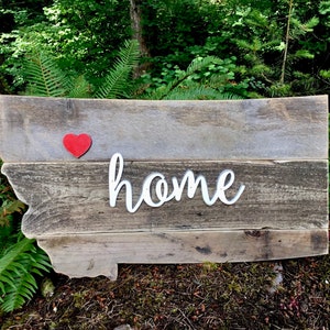 ANY STATE, FREE Shipping, Montana Wood Sign, Montana Gifts, Rustic Montana Sign, Wood Montana Sign, State Sign, Wedding Board, Montana Decor
