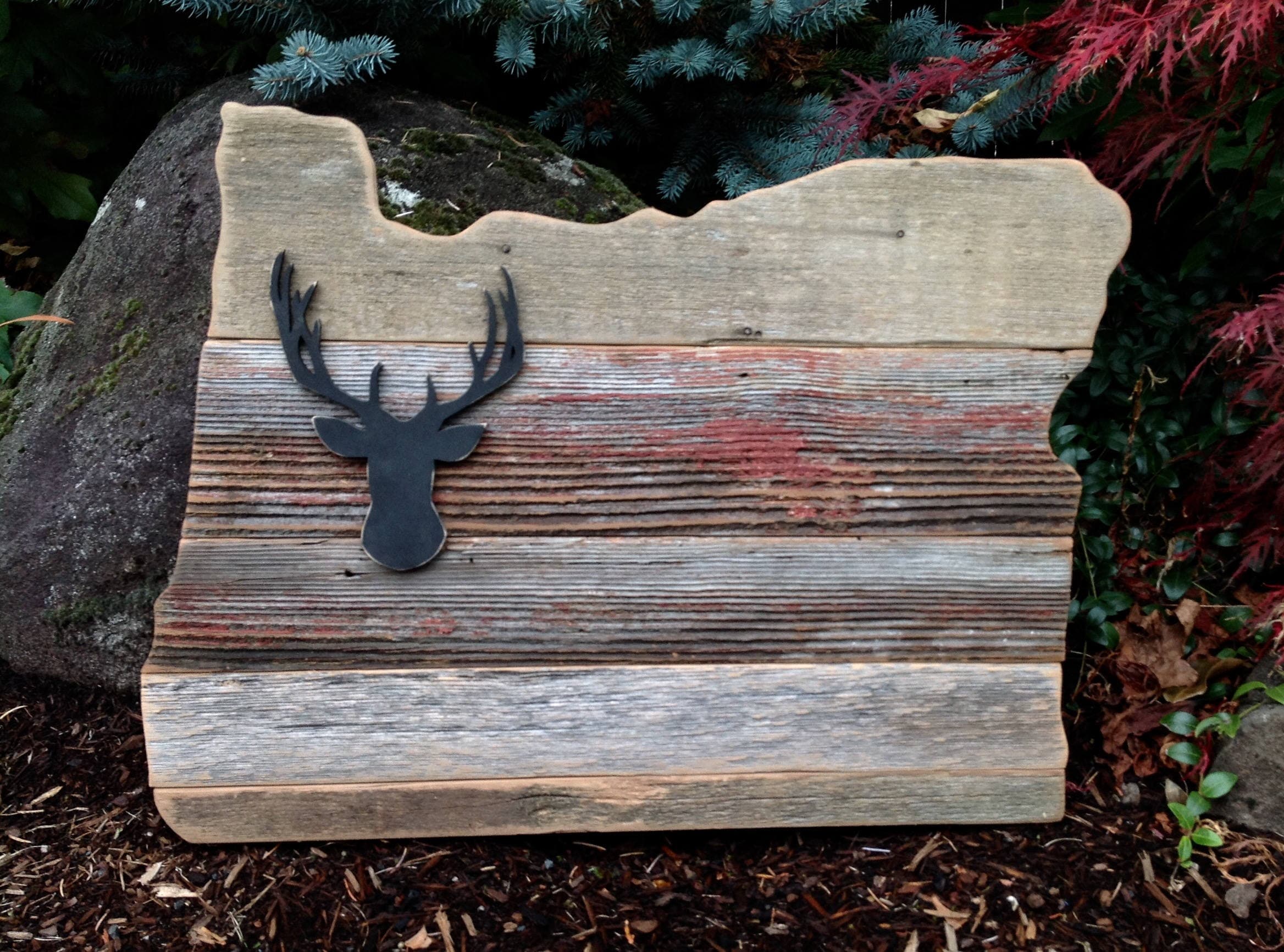 Large Oregon Wood Sign Rustic Oregon Board Wooden Oregon Etsy