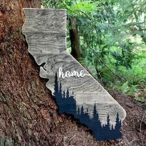 California Wood Sign, California Gift, Wood California State, State Signs, Large California Wood Wall Art, California Decor, Cali Wall Decor