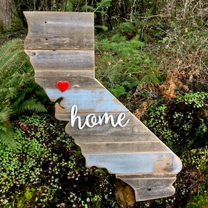 Large California Wood Sign, California Gift, Wood California State, State Sign, State Signs, California Wood Wall Art, California Decor
